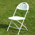 White Commercial Seating Plastic Folding Chair with Metal Frame